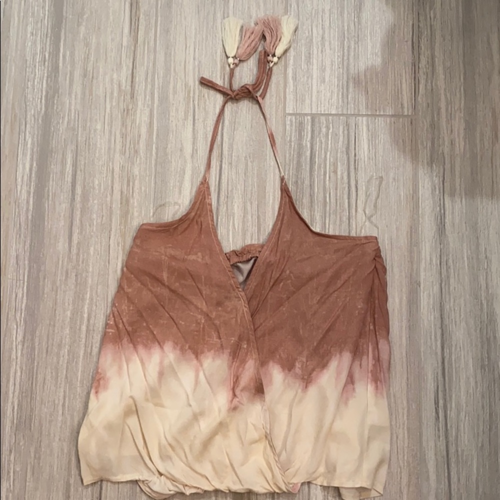 White&pink Halter top